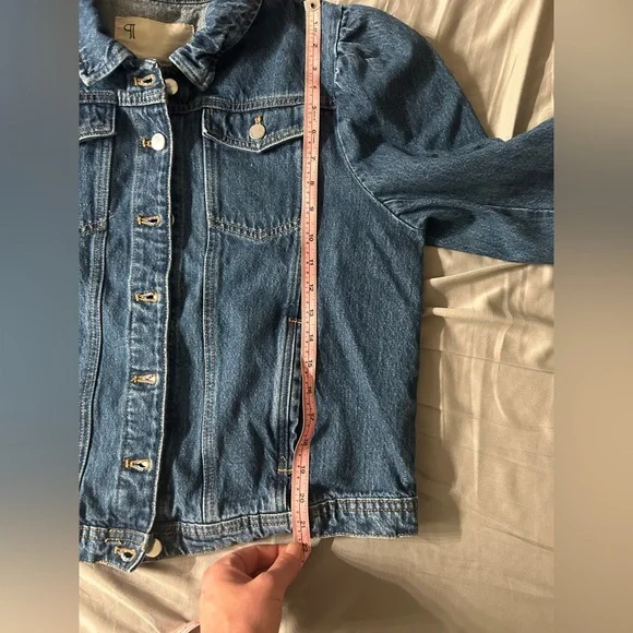 Anthro Pilcro puff sleeve denim jacket - XL - Picture 7 of 8